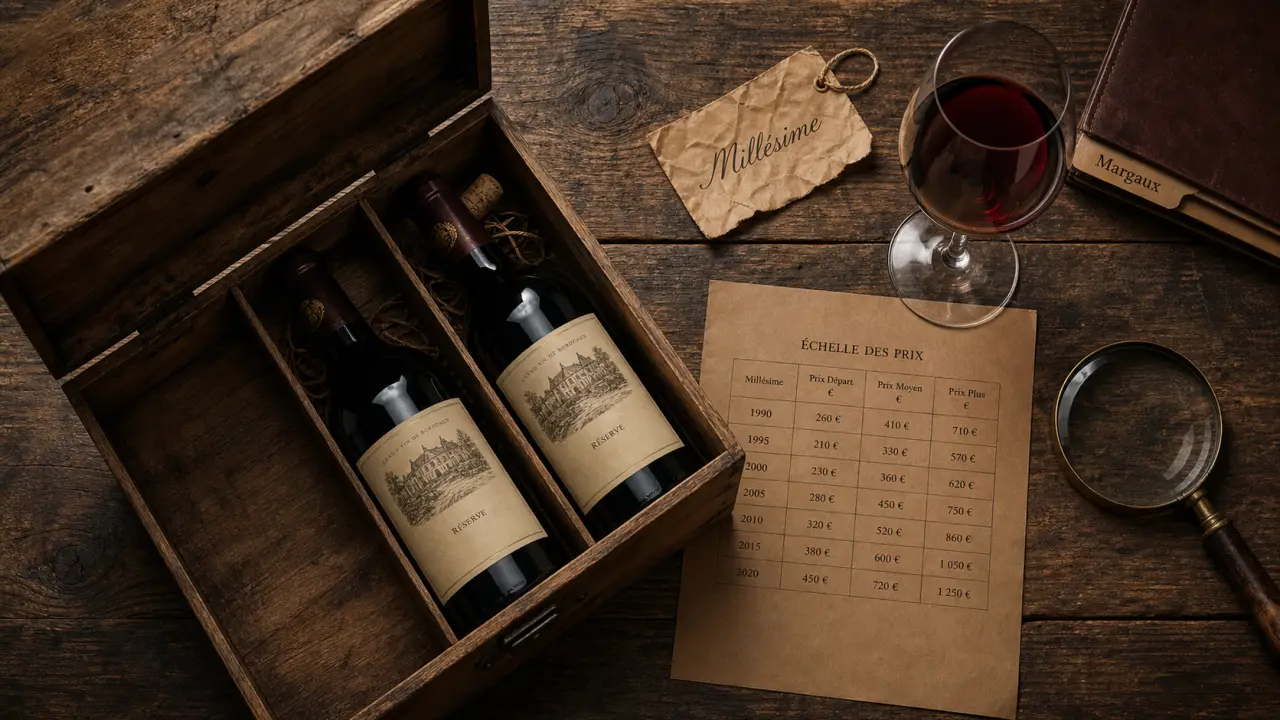 Chateau Margaux prix millésime, bouteilles en réserve