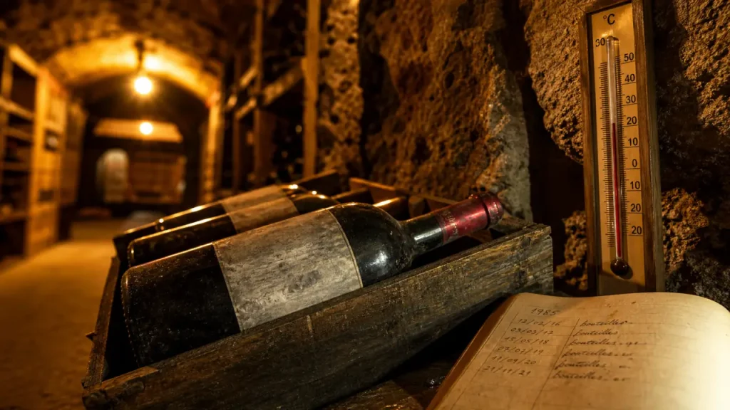 Conservation du vin : température stable et lumière réduite en cave