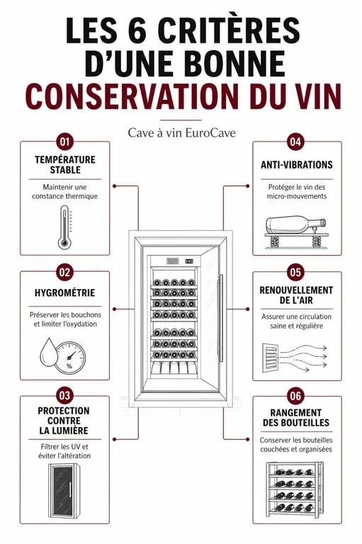 Les critères de conservation d’une cave a vin eurocave en schéma éditorial