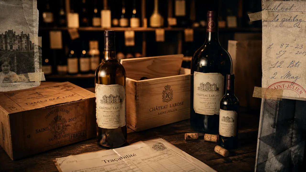 Grands crus : achat 1855 blanc en aveugle, traçabilité