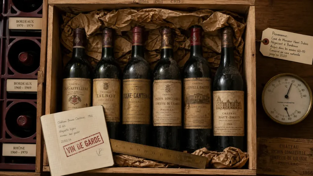 Investir dans le vin : bouteilles de garde, GFV et carnet de mesure