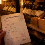 Plateforme vin : fiche traçabilité et conservation en cave, achat et revente