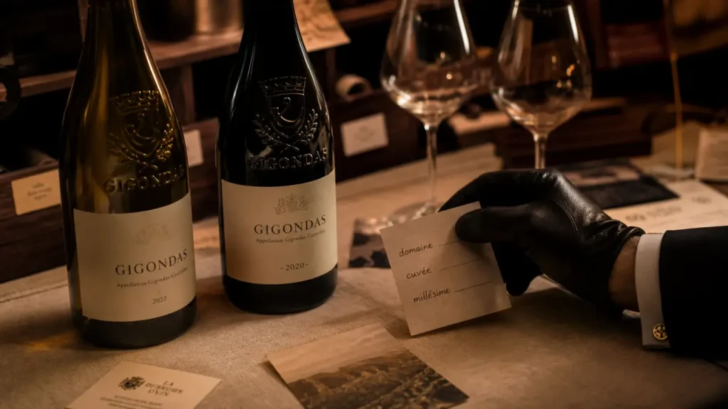 Prix du vin gigondas : bouteilles rouge et blanc, repères cuvée et millésime