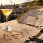Vin de bourgogne : carte des climats et grands crus, verres de Pinot Noir et Chardonnay