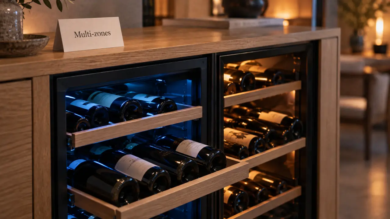 Cave vin polyvalente 2 zones : conserver et servir
