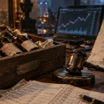 Cotation du vin : prix au marteau, registre annoté