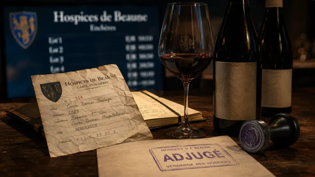 Hospice de Beaune prix du vin : enchères et adjudication